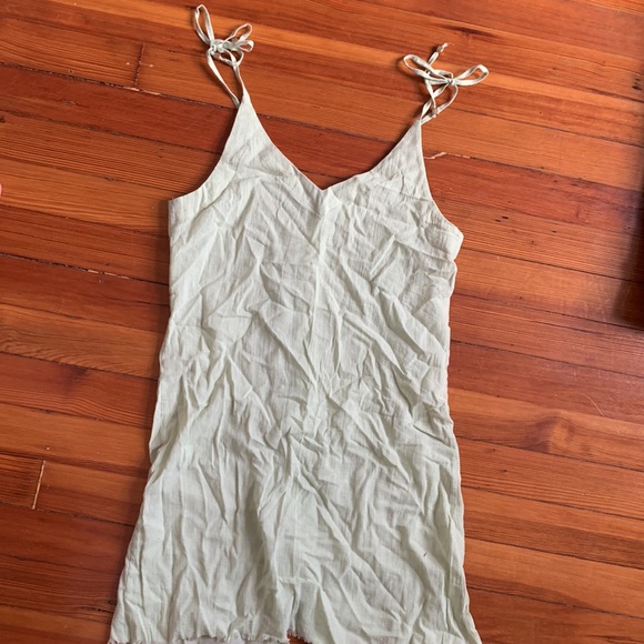 Mint linen swimsuit cover up - Picture 4 of 8